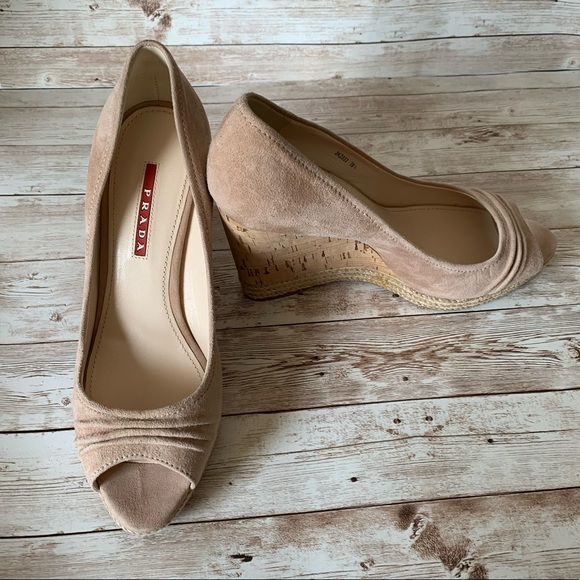 EUC Prada espadrilles wedge size 38.5 - Picture 2 of 7